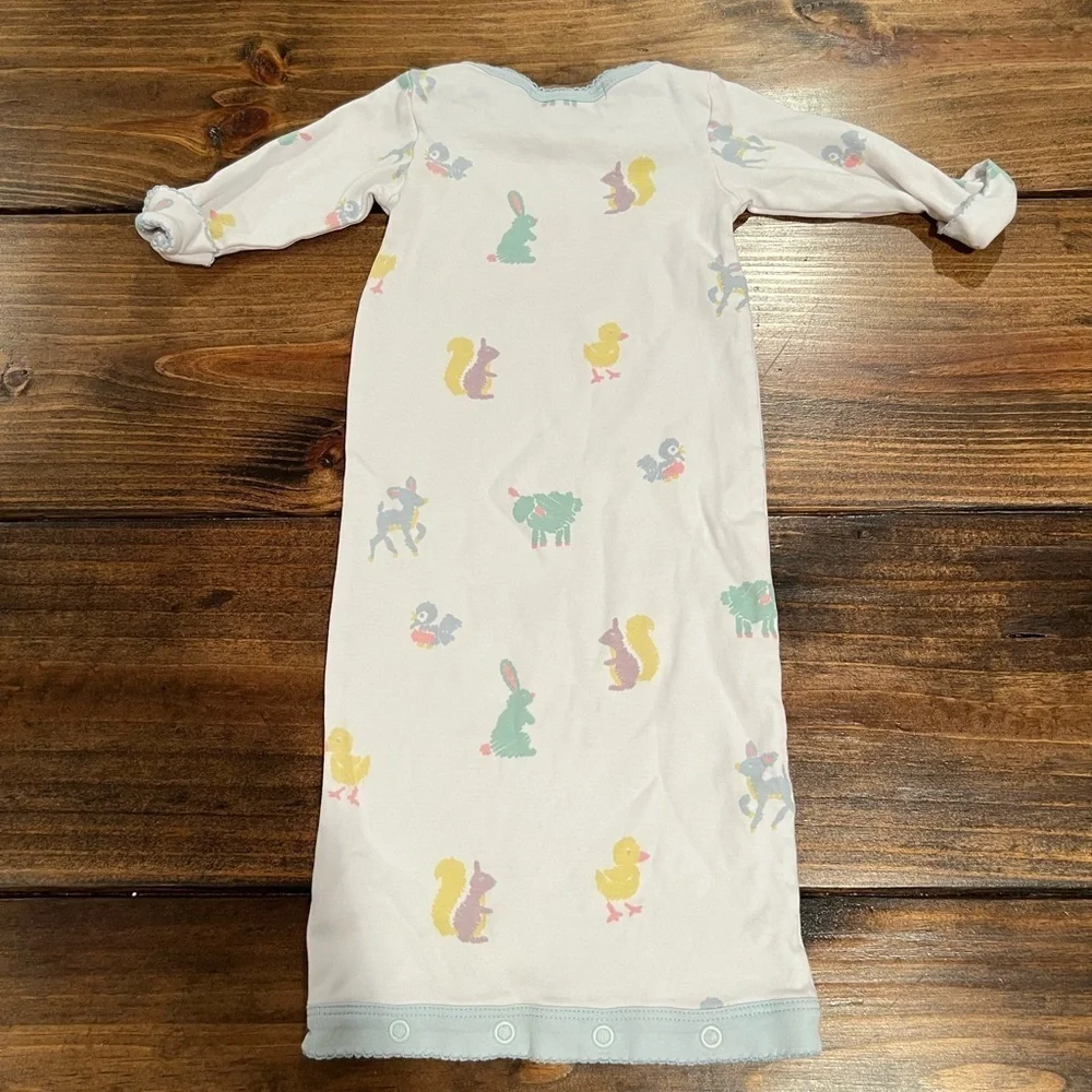 Beaufort Bonnet Co. infant gown, Easter, 0-3 months, newborn, snaps, bunnies